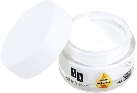 AA Cosmetics Oil Infusion2 Argan Tsubaki 40+ Regenererande nattkräm med effekt mot åldrande