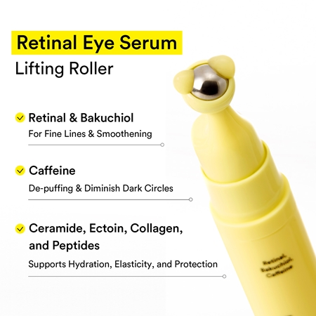 Abib Retinal Eye Serum Lifting Roller roll-on effet froid yeux anti-rides, anti-poches et anti-cernes