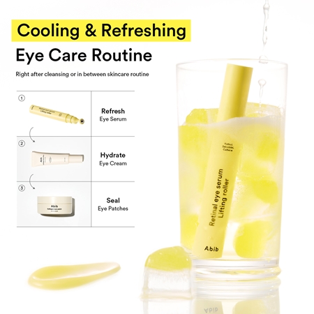 Abib Retinal Eye Serum Lifting Roller roll-on effet froid yeux anti-rides, anti-poches et anti-cernes
