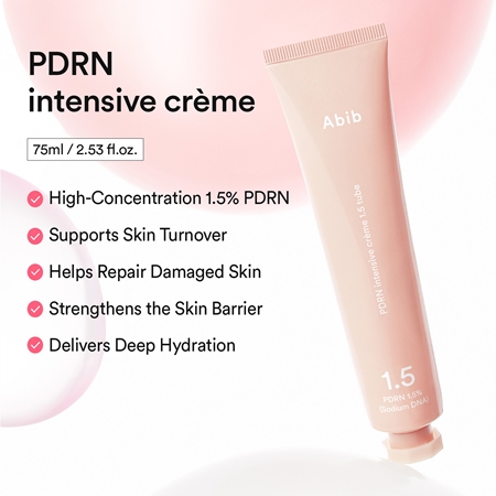 Abib PDRN PDRN Intensive Crème 1.5 Tube revitalisierende Gesichtscreme zur Kräftigung der Hautbarriere