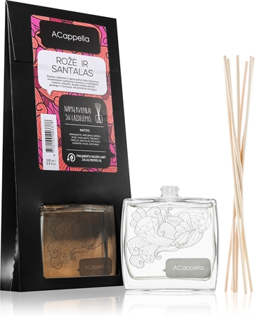 ACappella Rose and Sandalwood aroomihajuti täitega