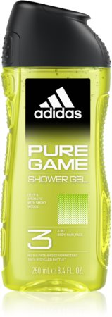 Adidas Pure Game Suihkugeeli Kasvoille, Vartalolle ja Hiuksille 3 in 1