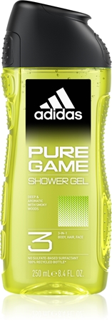 Adidas Pure Game gel za prhanje za obraz, telo in lase 3v1