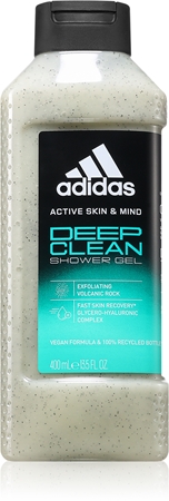 Adidas Deep Clean puhdistava suihkugeeli kuoriva vaikutus