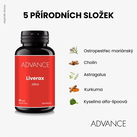 ADVANCE Liverax kapsle pro podporu funkce jater