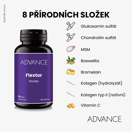 ADVANCE Flextor tablety kloubní výživa