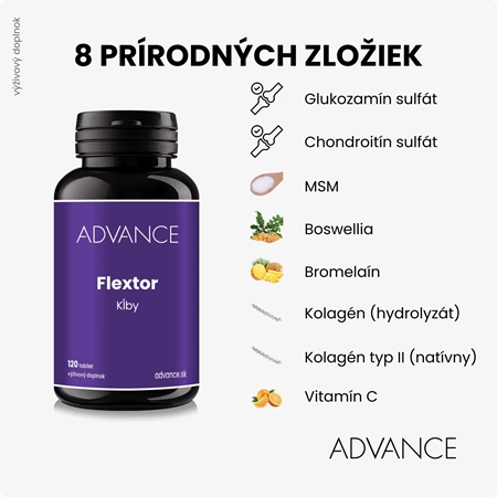 Advance Flextor tablety kĺbová výživa