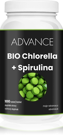 Advance Chlorella + Spirulina tablety pro detoxikaci organismu a podporu imunity