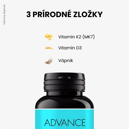 Advance K2D3 tablety na podporu zdravia kostí a zubov