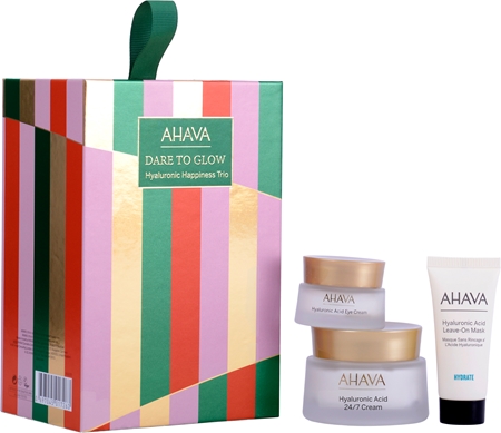 AHAVA Dare to Glow Hyaluronic Happiness Trio Gift Set for intensive hydration