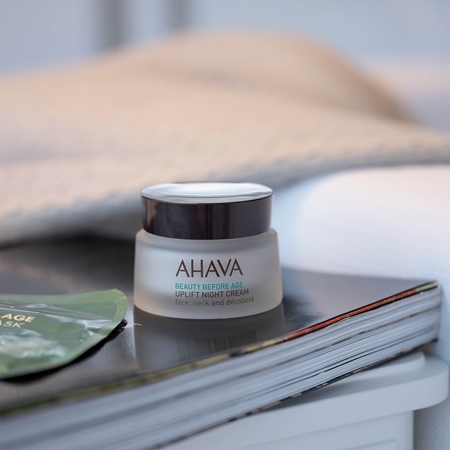 AHAVA Beauty Before Age crème de nuit liftante visage, cou et décolleté