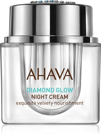 AHAVA Diamond Glow creme de noite luxuoso com pó de diamante puro anti-idade de pele