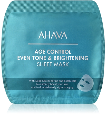 AHAVA Time To Smooth Máscara em folha com efeito iluminador antirrugas