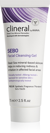 AHAVA Clineral SEBO лек почистващ гел за чувствителна и нетолерантна кожа