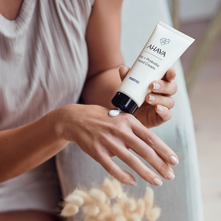 AHAVA Probiotics nourishing hand cream with probiotics