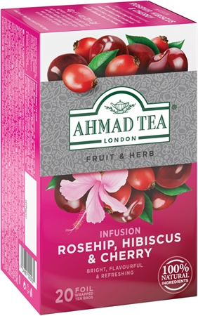 Ahmad Tea Rosehip, Hibiscus & Cherry ovocný čaj s ibiškem
