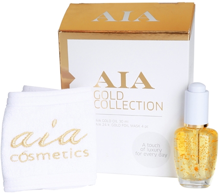 Brand Aia Cosmetics Gold Collection Cosmetic Set I.