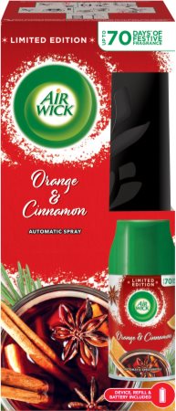 Air Wick Freshmatic Magic Winter Orange & Cinnamon deodorante ricarica  CONFEZIONE DUO 2x250 ml