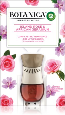 Air Wick Botanica Island Rose & African Geranium elektrický difuzér s vôňou ruží