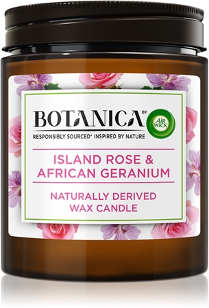 Air Wick Botanica Island Rose & African Geranium kvapioji žvakė rožių kvapo