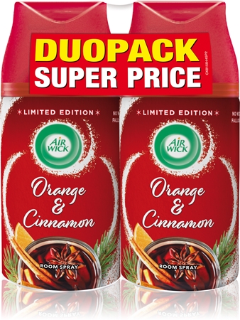 Air Wick Magic Winter Orange & Cinnamon gaisa atsvaidzinātājs uzpilde (DUBULTAIS IEPAKOJUMS)