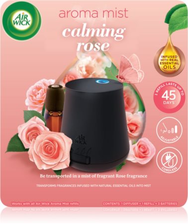 Air Wick Aroma Mist Calming Rose aroma difuzor cu rezervã + baterie