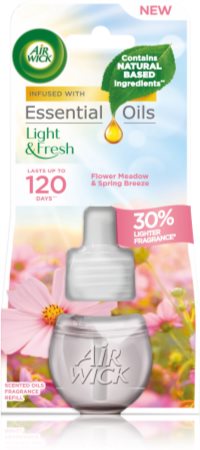 Air Wick Light & Fresh Flower Meadow & Spring Breeze diffuseur électrique  de parfum d'ambiance avec recharge