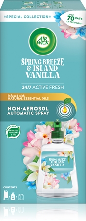 Air Wick Active Fresh Spring Breeze & Island Vanilla automatický osvěžovač vzduchu s náplní
