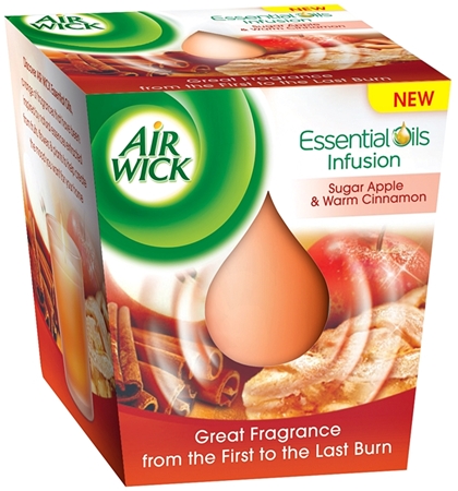 Air Wick Essential Oil Sugar Apple & Warm Cinnamon vela perfumada 105 g