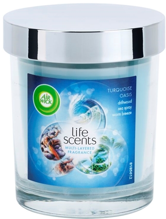 Air Wick Life Scents Turquoise Oasis vonná svíčka 141 g
