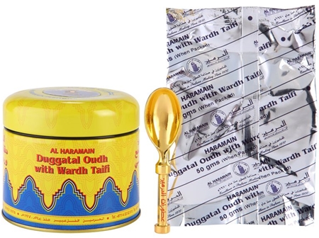 Al Haramain Duggatal Oudh with Wardh Taifi Weihrauch