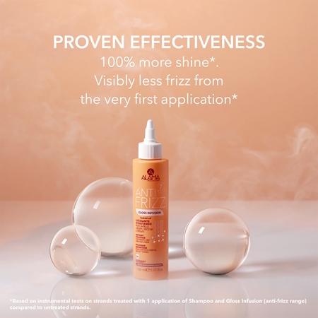 Alama Professional Anti Frizz Gloss Infusion serum bez spłukiwania do nabłyszczania i zmiękczania włosów