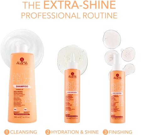 Alama Professional Anti Frizz Gloss Infusion serum bez spłukiwania do nabłyszczania i zmiękczania włosów