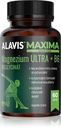 Alavis Maxima Magnezium ULTRA+B6 kapsle pro podporu zdraví nervové soustavy