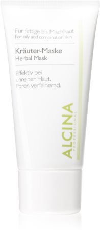 Alcina For Oily Skin maseczka ziołowa przeciw błyszczeniu i rozszerzonym porom