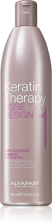 Alfaparf Milano Keratin Therapy Lisse Design giliai valantis šampūnas visų tipų plaukams