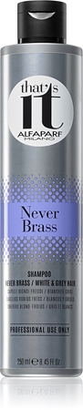 Alfaparf Milano That s it Never Brass champú para cabello canoso, gris y blanco