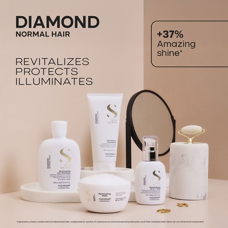 Alfaparf Milano Semi di Lino Diamond Illuminating condicionador para clareamento, brilho e facilidade em pentear