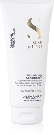 Alfaparf Milano Semi di Lino Diamond Illuminating aufhellender Conditioner für Glanz und problemlose Kämmbarkeit der Haare