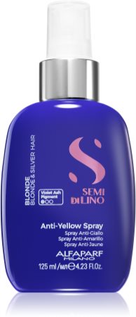 Alfaparf Milano Semi di Lino Blonde spray a sárga tónus ellen a szőke és melírozott hajra