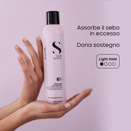 Alfaparf Milano Semi di Lino Style&Care Dry Shampoo shampoo secco ristrutturante con fattore di protezione UV