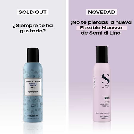 Alfaparf Milano Semi di Lino Style&Care Flexible Mousse espuma fijadora para de brillo y fijación natural al cabello