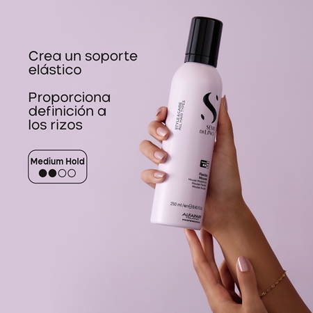 Alfaparf Milano Semi di Lino Style&Care Flexible Mousse espuma fijadora para de brillo y fijación natural al cabello