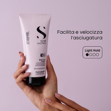Alfaparf Milano Semi di Lino Style&Care Blow Dry Cream crema protettiva per un'asciugatura rapida per tutti i tipi di capelli