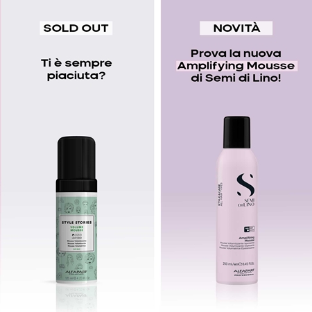 Alfaparf Milano Semi di Lino Style&Care Amplifying Mousse fissante medio volumizzante per capelli