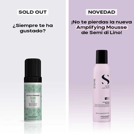 Alfaparf Milano Semi di Lino Style&Care Amplifying Mousse espuma fijadora para dar volumen de fijación media