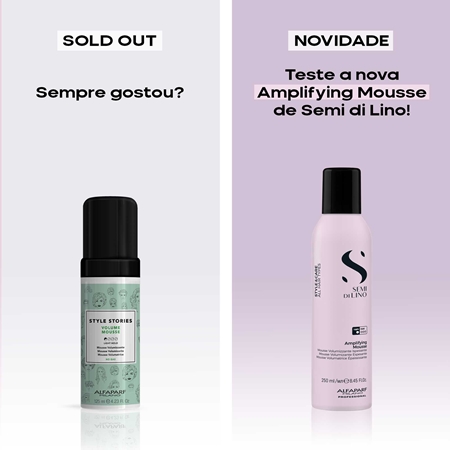 Alfaparf Milano Semi di Lino Style&Care Amplifying Mousse espuma de cabelo para dar volume com fixação média
