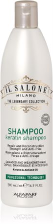Alfaparf Milano Il Salone Milano Keratin atkuriamasis šampūnas pažeistiems plaukams