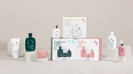 Alfaparf Milano Semi di Lino Diamond Holiday Set rinkinys plaukų blizgesiui ir švelnumui užtikrinti