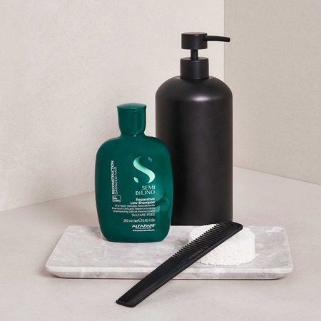 Alfaparf Milano Semi di Lino Reconstruction Reparative Low Shampoo szampon odbudowujący włosy do włosów zniszczonych
